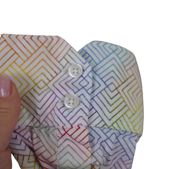 EUC‎ Robert Graham Long Sleeve Multicolor Geometric Print Button Down Size 2xl - Picture 5 of 10